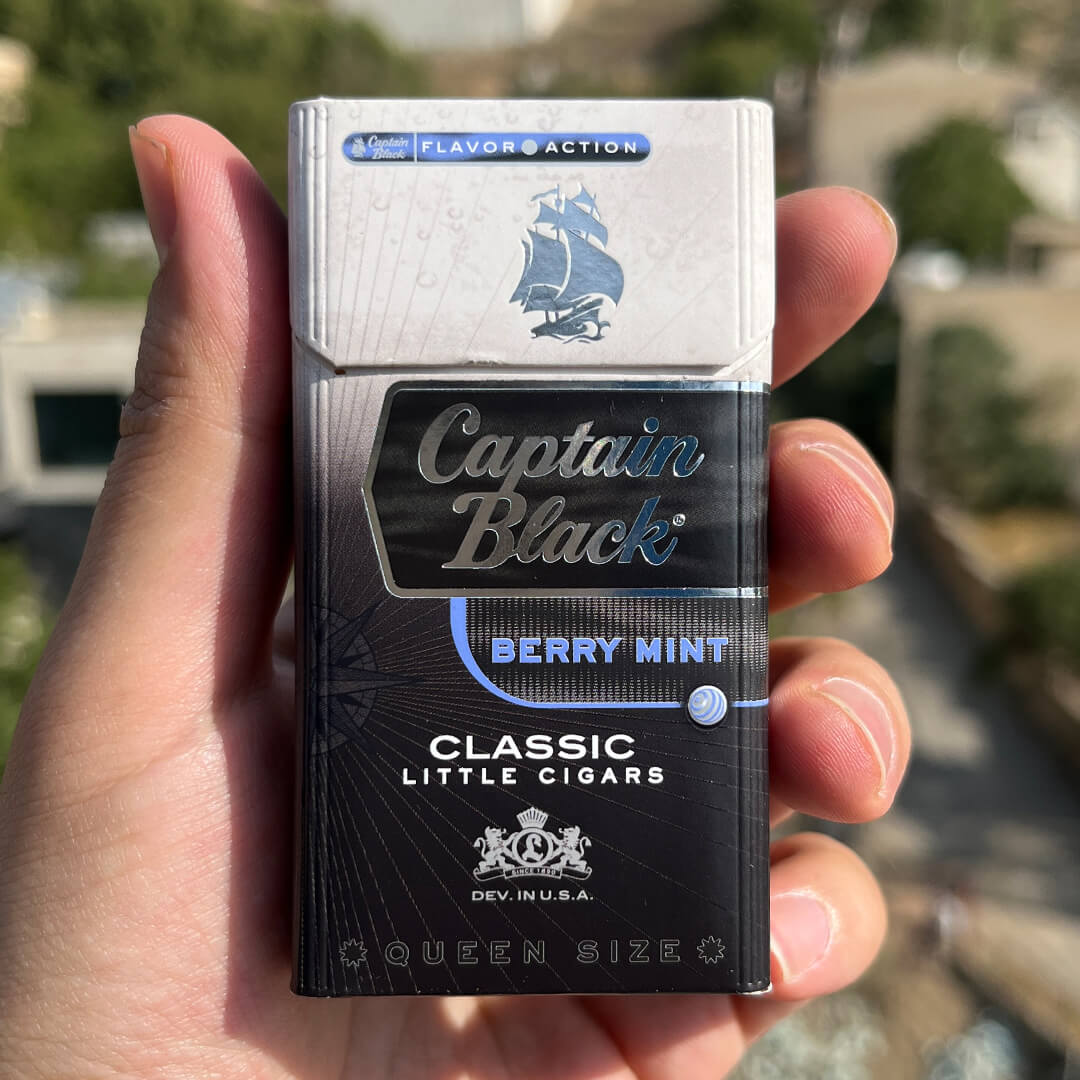 Captain Black Berry Mint (1) سیگار کاپیتان بلک بلوبری یخ Captain Black Berry Mint